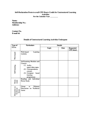 Declaration Certificate Format