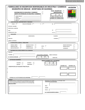 Industria Y Comercio Orocue  Form