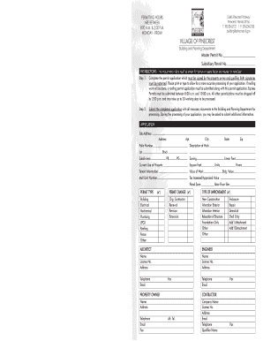 Pinecrest Permit Application  Form