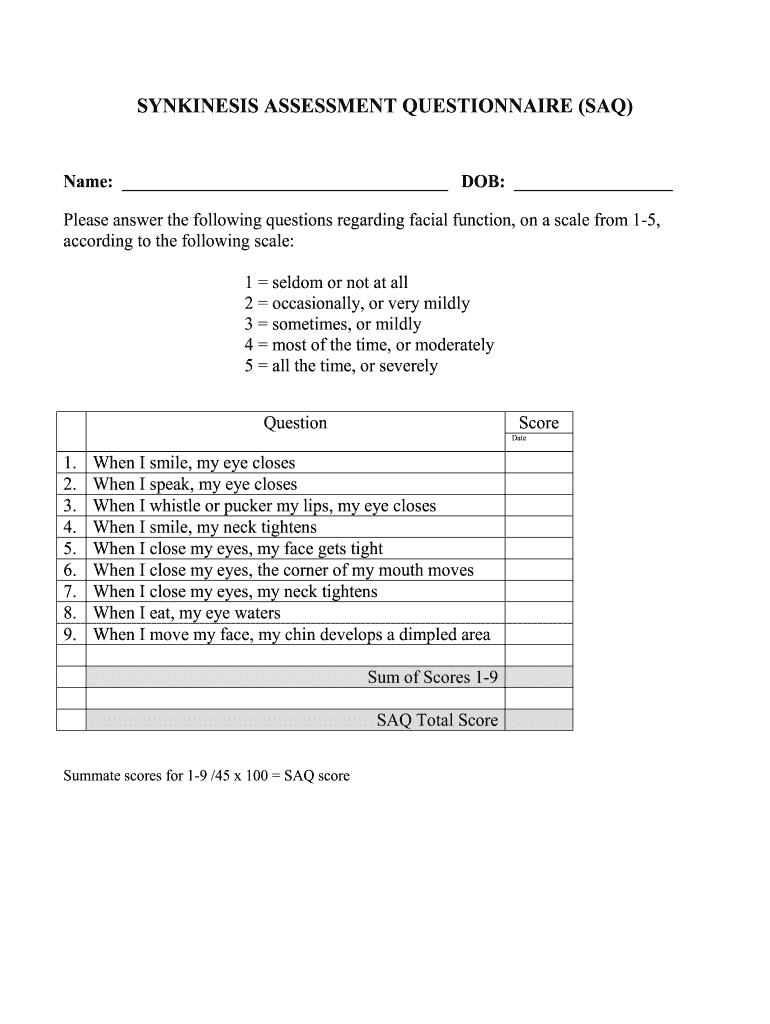 Functional Assessment Tool PDF  Form