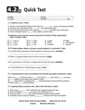 Prime Time 2 Tests PDF  Form