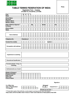 Ttfi Registration Form