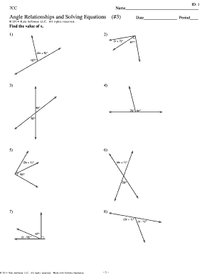 Angle Relationships and Solving Equations 3 Daniels Math Danielsmath  Form