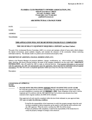 Florida Club Hoa  Form