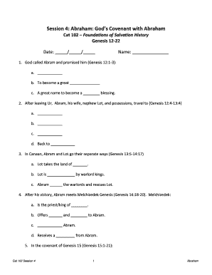 CAT 102 Session 4 Abraham Worksheets Kino Institute Kinoinstitute  Form
