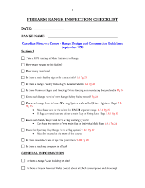 Firearm Inspection Form