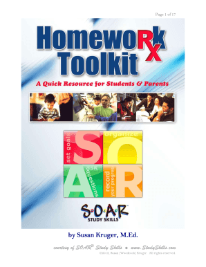 Soar Study Skills Workbook PDF  Form