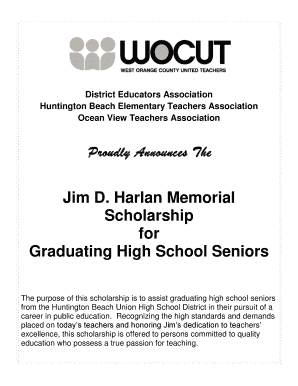 Jim D Harlan Memorial Scholarship for Graduating High Wocut Form