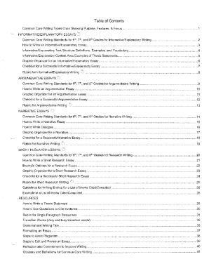 Common Core Expository Article Answers Key  Form