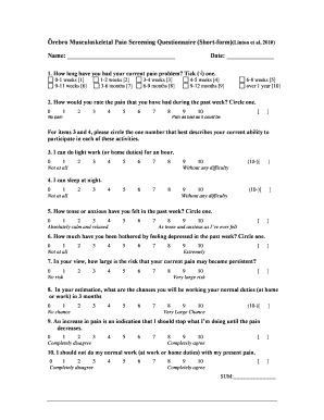 Orebro Short Form