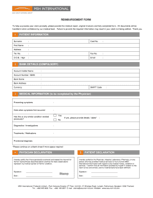 Msh Claim Form