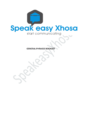 Speakeasy Xhosa  Form