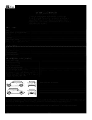 Car BRental Agreementb CarRentersis Carrenters  Form