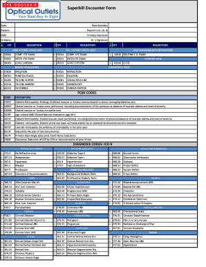 Ophthalmology Superbill Template  Form