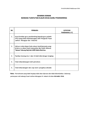 Elaun Guru Pembimbing Praktikum  Form