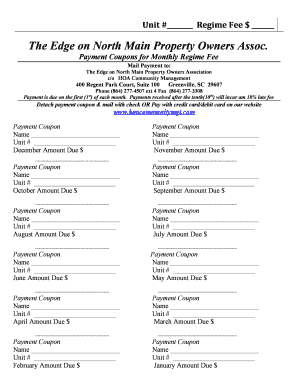 Hoa Coupon Book Template  Form