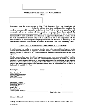 Total Cost Form