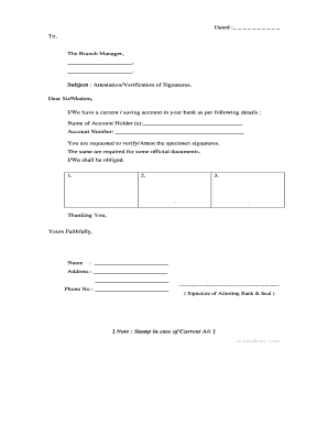 Bank Signature Attestation Bptp  Form