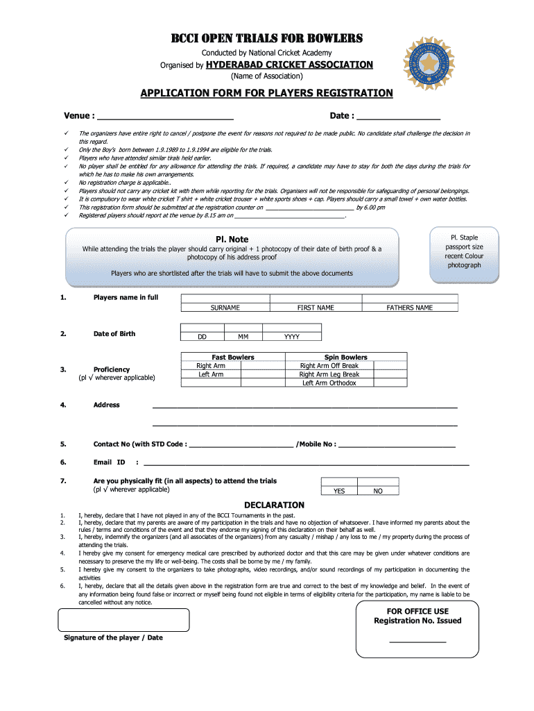 Upca Registration Form