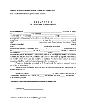 Succesiune Online  Form