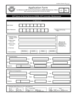 Kiss Application Form