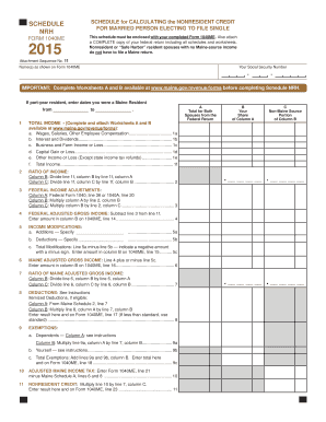 Nonresident or Safe Harbor Resident Spouses with No Mainesource Income Maine  Form