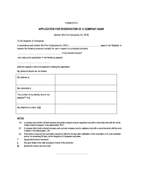 Zimbabwe Company Registration Forms PDF