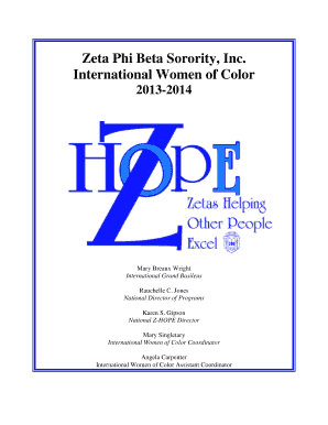 International Women of Color Toolkit Zeta Phi Beta Sorority, Inc Zphibmaryland  Form