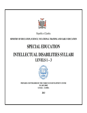 New Zambian Syllabus PDF  Form