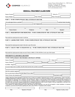 Cosmos Insurance Claim Form