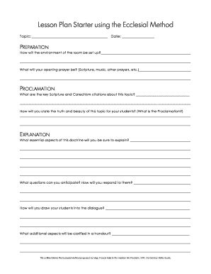 Ecclesial Method  Form