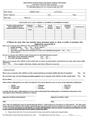 Macoupin County Housing Authority  Form