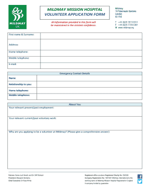 Mildmay Uganda Application Form
