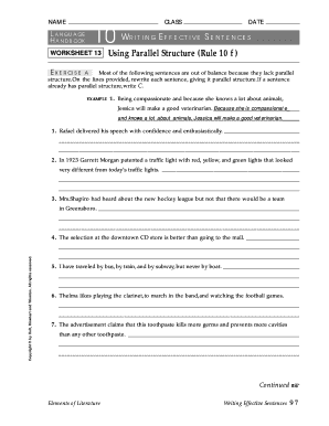 Language Handbook Grade 10 Answer Key  Form