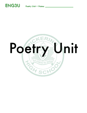 Eng3u Poetry Unit  Form