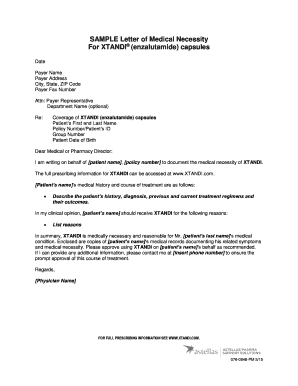 Medical Necessity Letter Example  Form