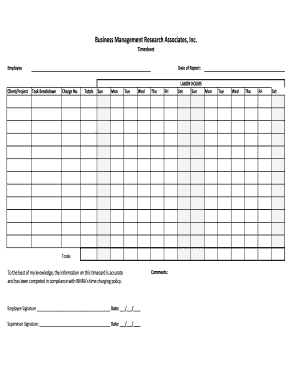 Generic Timesheet  Form