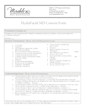 Hydrafacial Consent Form PDF