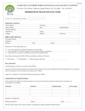 MEMBERSHIP REGISTRATION FORM Bncslbbcombbpgb