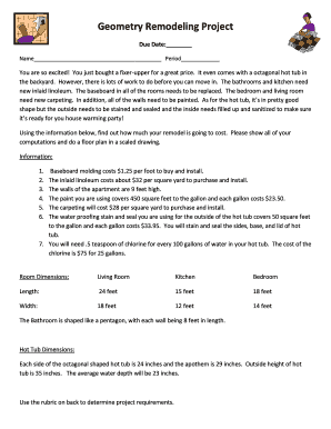 Geometry Remodeling Project  Form