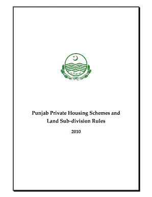 Punjab Private Housing Scheme Rules  Form