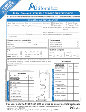 Altiform Order Form