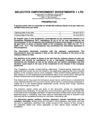 Sei1 Share Price  Form