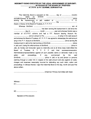 Indemnity Bond Meaning in Hindi  Form