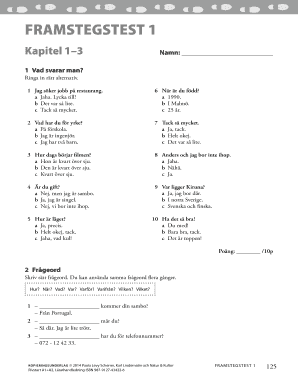 Framstegstest  Form