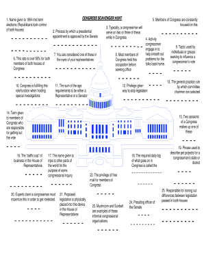 Congress Scavenger Hunt  Form