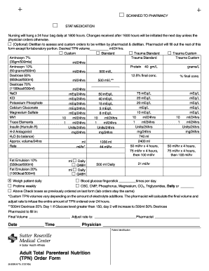 Tpn Order Form