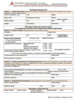 Blood Bank Form