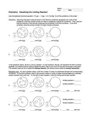 Chemistry Visualizing the Limiting Reactant  Form