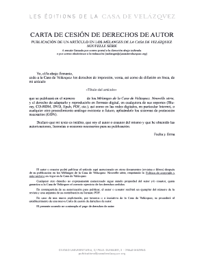 Carta Derechos De Autor  Form